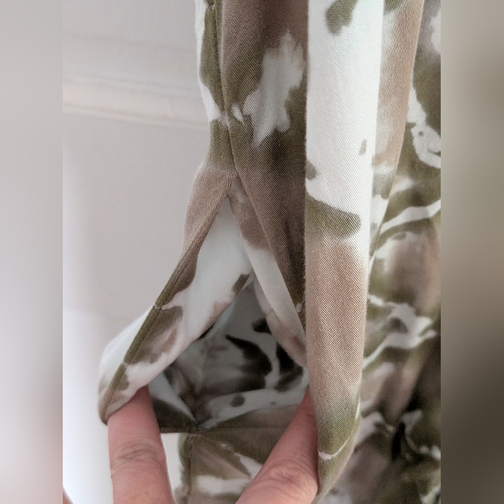 River + Sky Calla Shift Dress Medium Green Tie Dye V-Neck Pockets Rayon Boho - Picture 4 of 4